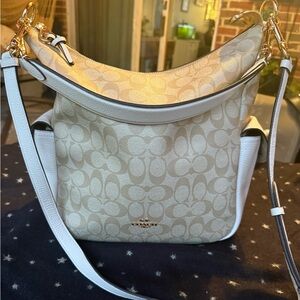 Coach Pennie Shoulder/Crossbody Bag in Signature Canvas w/Leather Trim